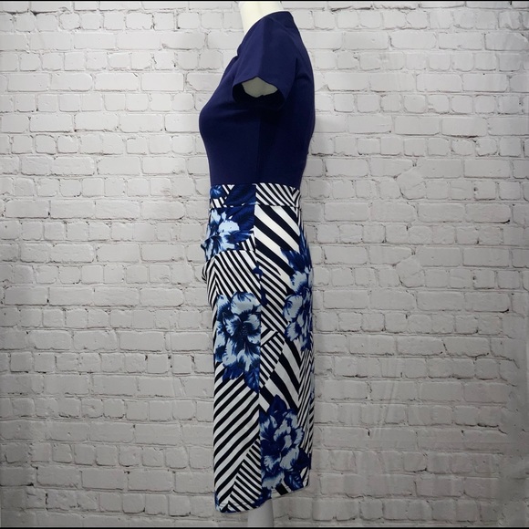 Vintage Vibe Bodycon Midi Short Sleeve Floral Dress Homeyee Spring/Summer Small - Picture 5 of 7